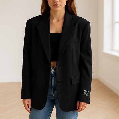 Damen Blazer Weite Passform Klarer Schnitt