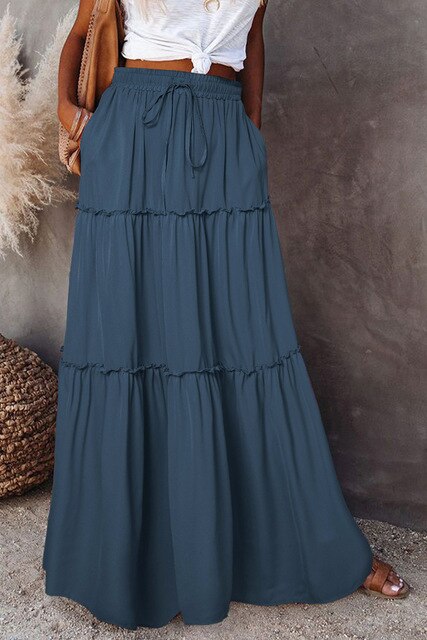 Bohème Damenrock Elastische Taille