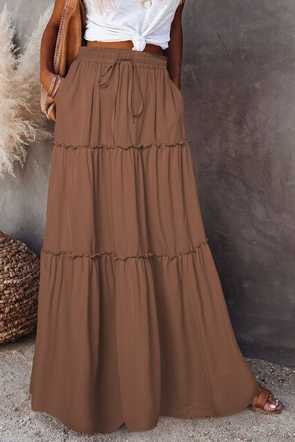 Bohème Damenrock Elastische Taille
