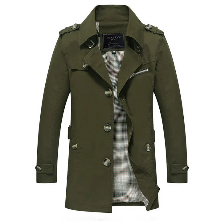 Herren Langtrenchcoat Winterdaunenmantel