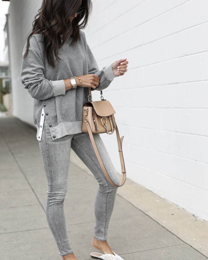 Damen Oversized Pullover Sportlich Norvielle