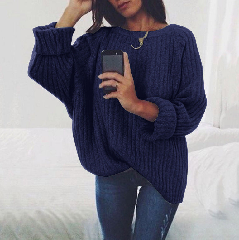 Damen Strickpullover Übergroßer Schnitt Strukturiert Beige