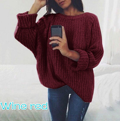Damen Strickpullover Übergroßer Schnitt Strukturiert Beige