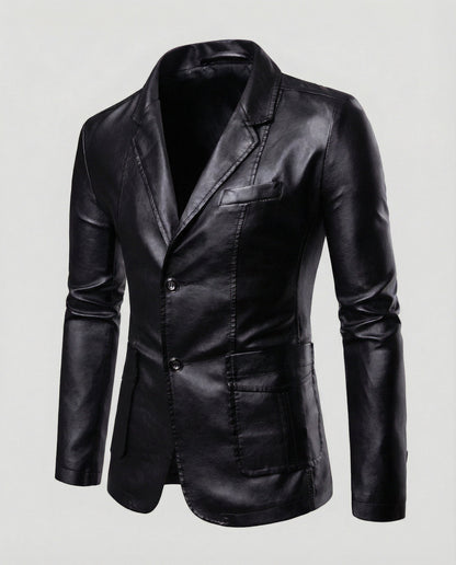 Herren Lederblazer Elegant Lederschnitt