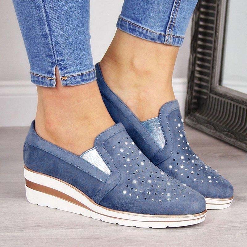 Norvielle Damen Keilschuhe Lässig