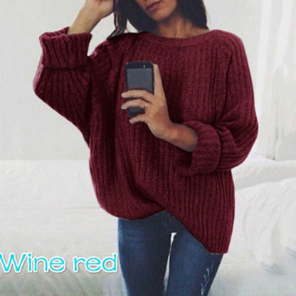 Damen Strickpullover Voluminöse Ärmel Rippenstruktur Norvielle