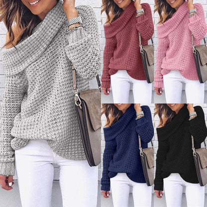 Damen Off-Shoulder Strickpullover Struktur Norvielle - Norvielle