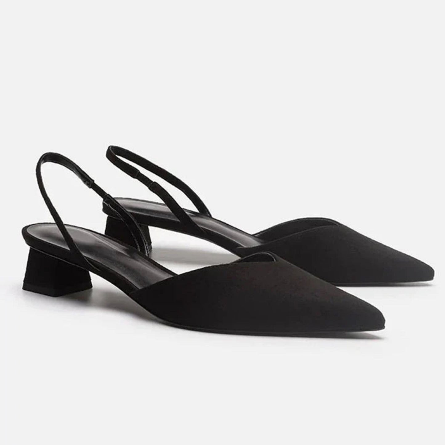 Damen Slingback Pumps Niedrige Ferse