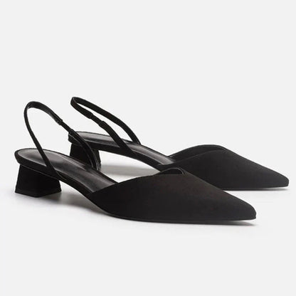 Damen Slingback Pumps Niedrige Ferse