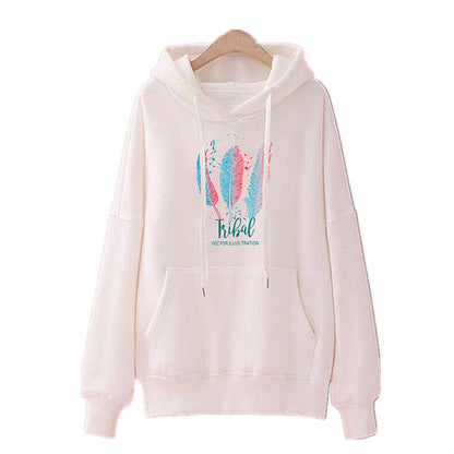 Damen Kapuzenpullover Tribal-Druck Weich Norvielle