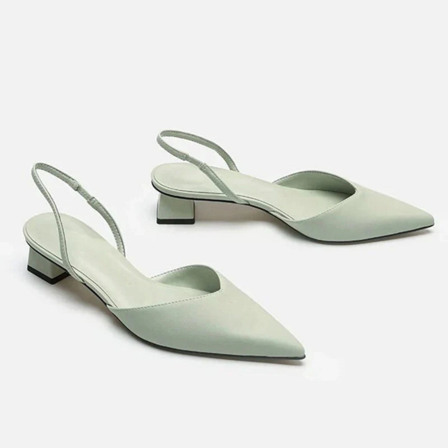 Damen Slingback Pumps Niedrige Ferse