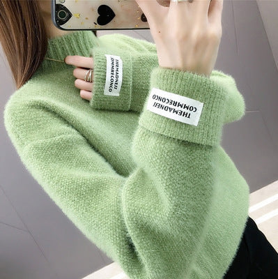 Damen Pullover Hochkragen Strukturiert Norvielle