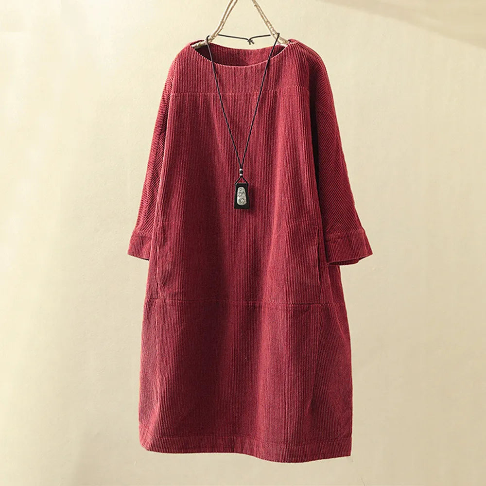 Damen Bluse Kleid Elegantes Seidenkleid - Norvielle
