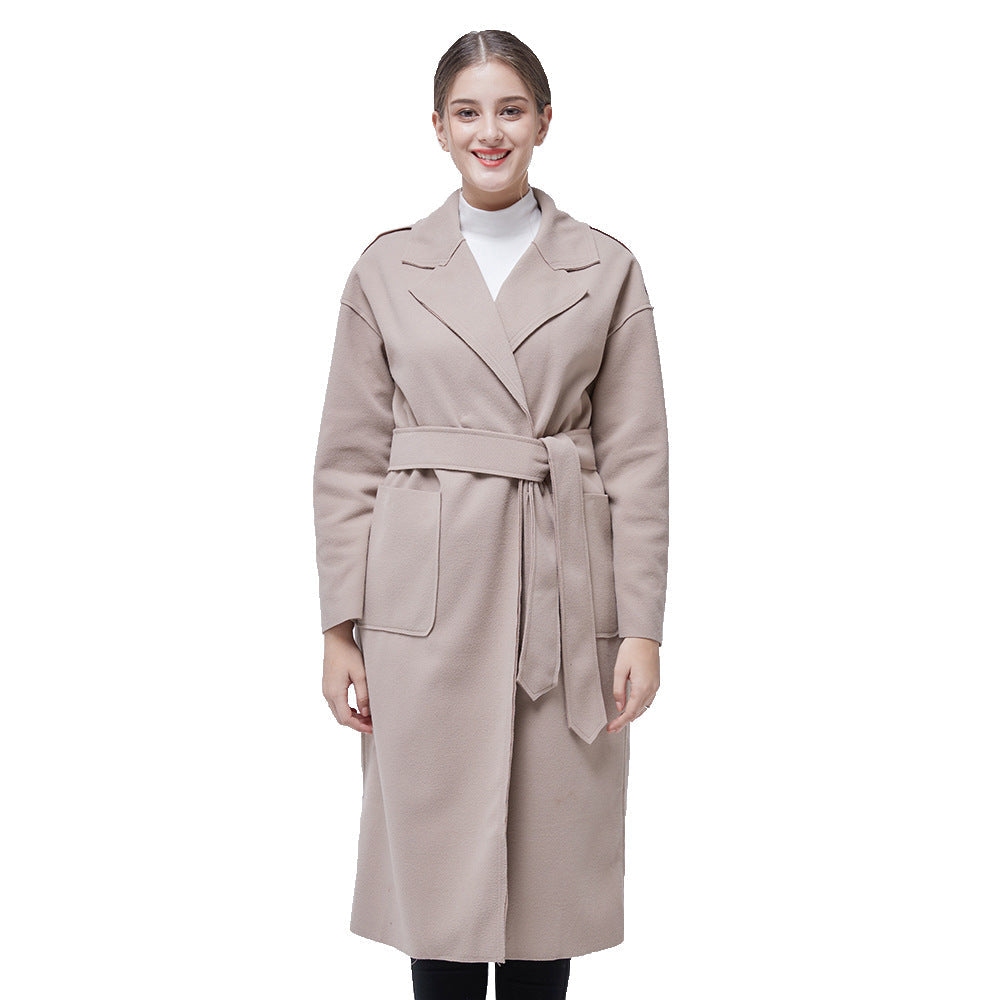 Damen Longjacke Doppelter Knopfleiste Aufgesetzte Taschen Norvielle