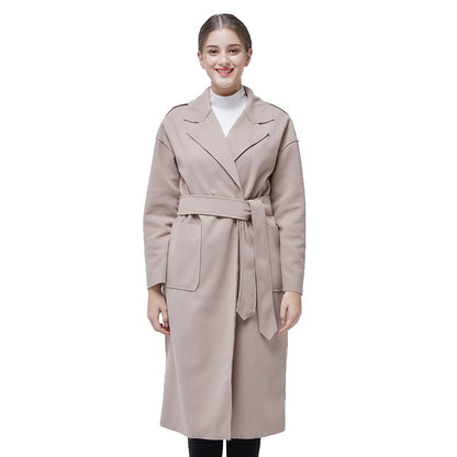 Damen Longjacke Doppelter Knopfleiste Aufgesetzte Taschen Norvielle