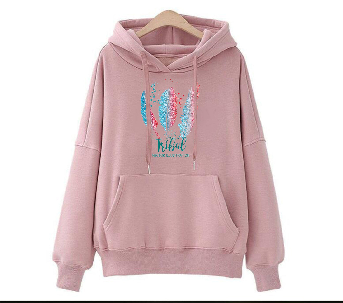 Damen Kapuzenpullover Tribal-Druck Weich Norvielle - Norvielle