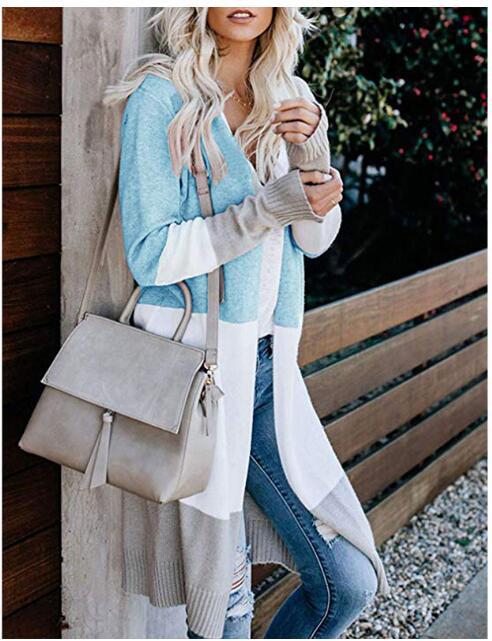 Damen Strickcardigan mit Blockstreifen Norvielle