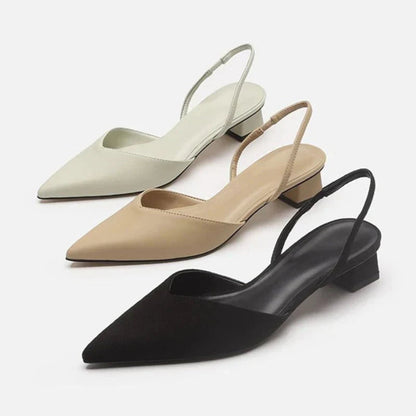 Damen Slingback Pumps Niedrige Ferse - Norvielle