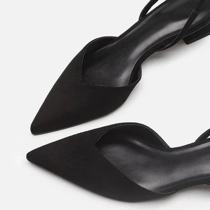 Damen Slingback Pumps Niedrige Ferse