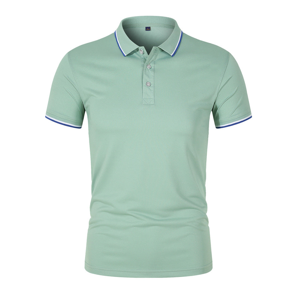 Herren Slim-Fit Poloshirt Kurzarm Baumwolle Weiß