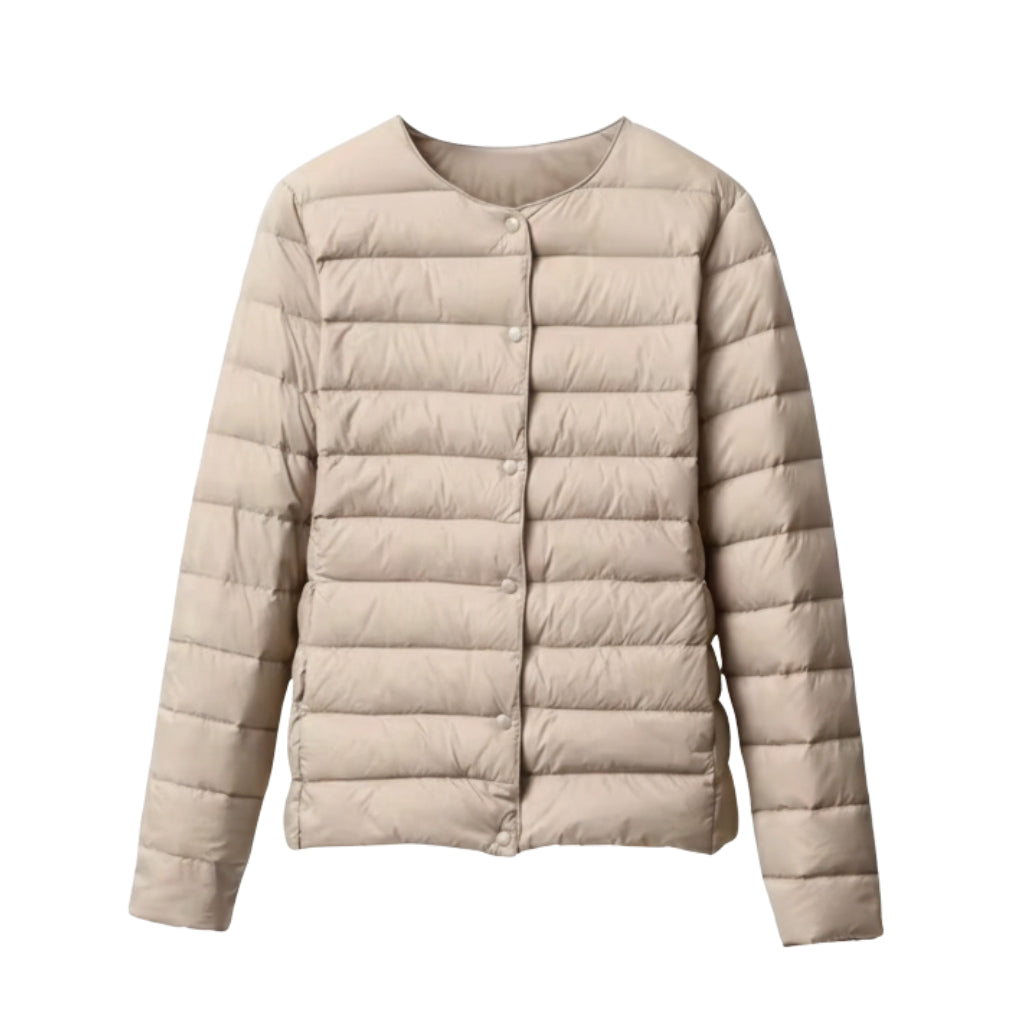 Damen Leichte Gesteppte Pufferjacke Frühling