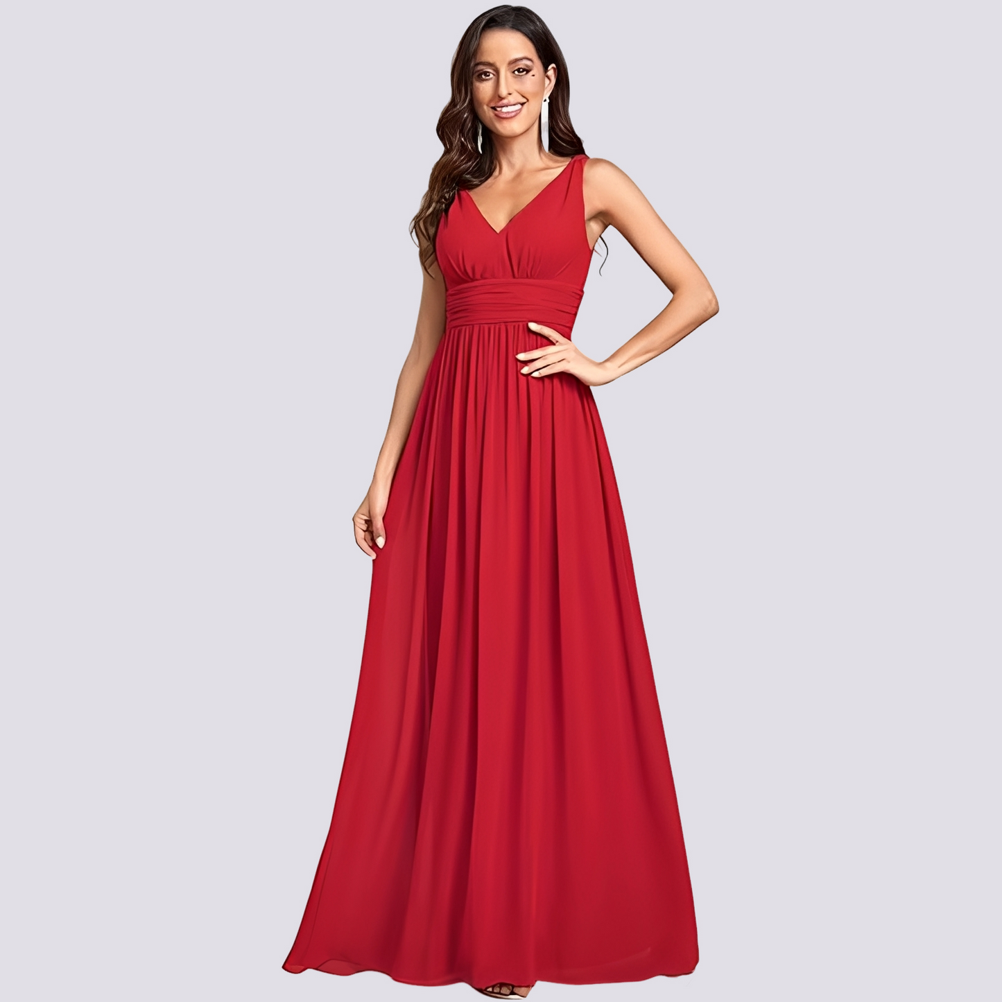 Damen Ärmelloses Abendkleid Elegant