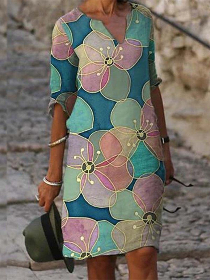 Norvielle Damenkleid Blumenmuster