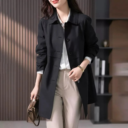 Norvielle Damen Trenchcoat Kurz Wasserabweisend