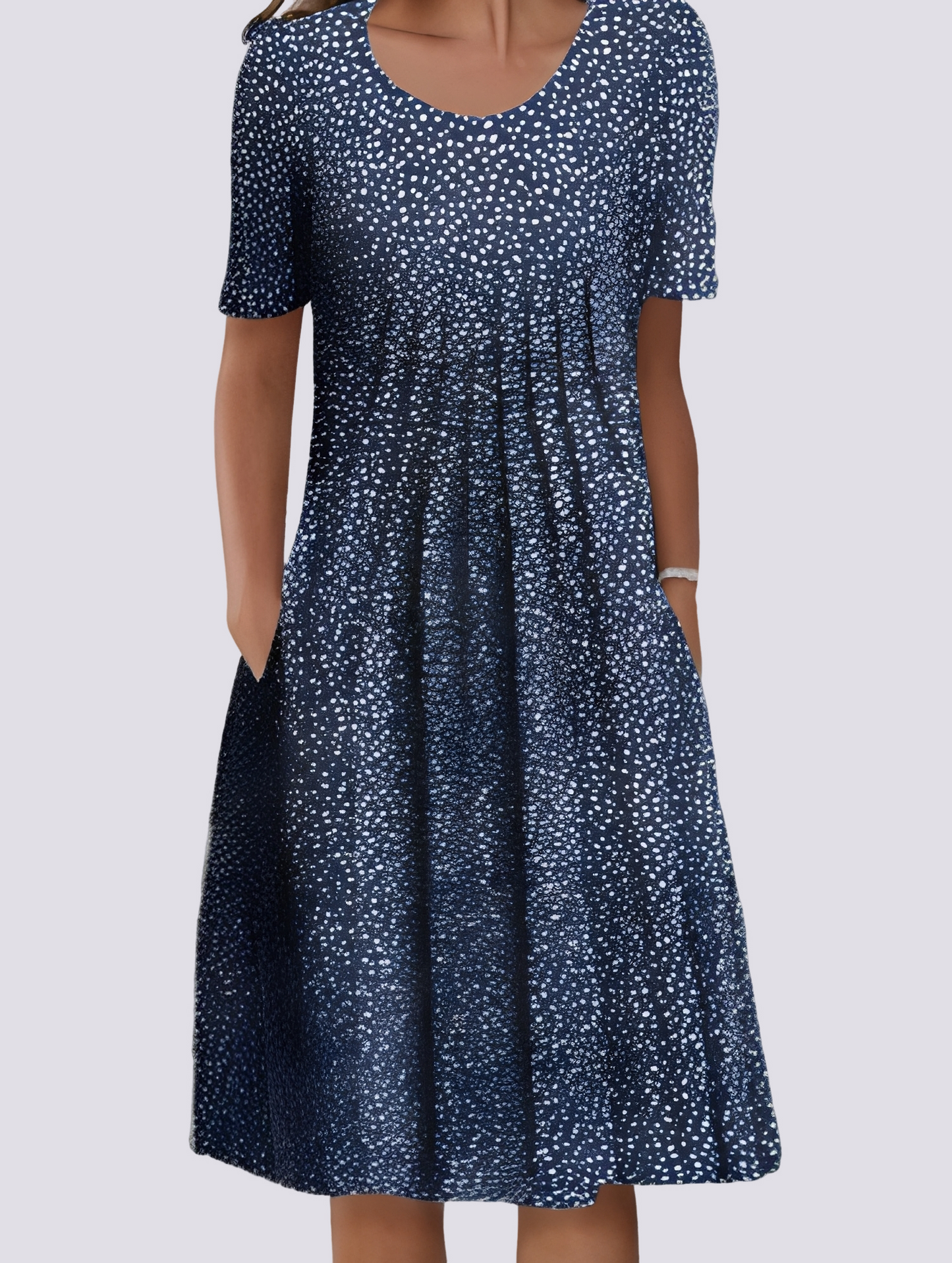 Damen Lockeres Blumenmuster-Kleid