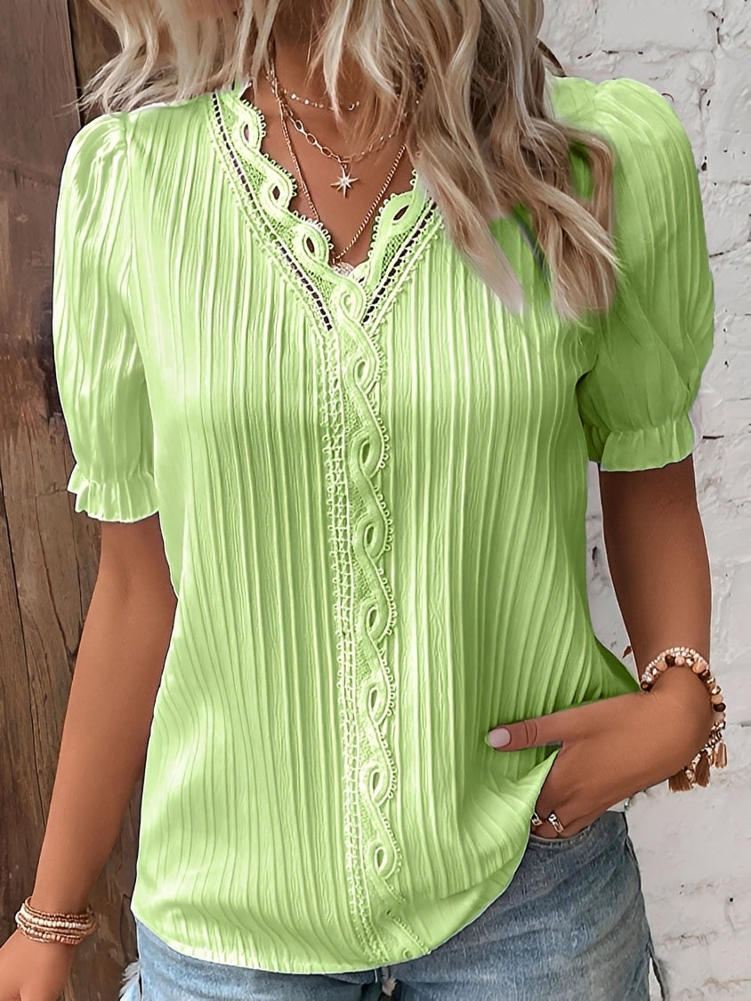 Damen Bluse V-Ausschnitt Trendig - Norvielle