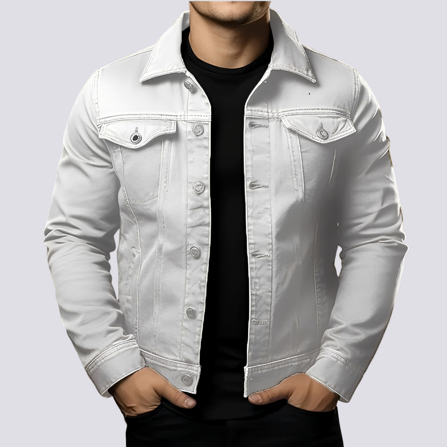Layton Herren Jeansjacke Freizeit Baumwolle