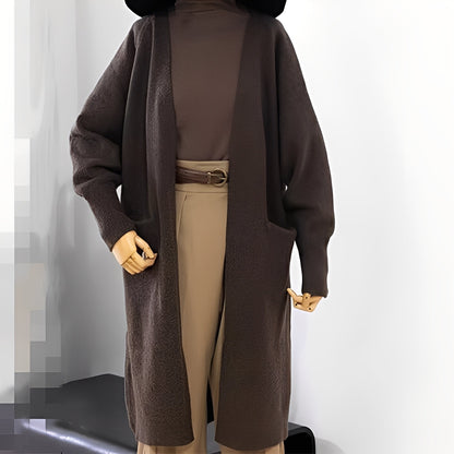 Damen Cardigan Klassisch Langer Stil