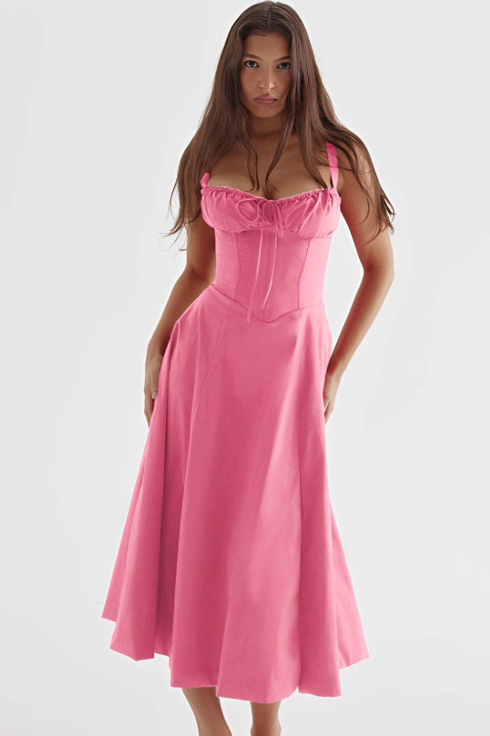Damen Sling-Kleid Rückenfrei Leicht Sommerkleid