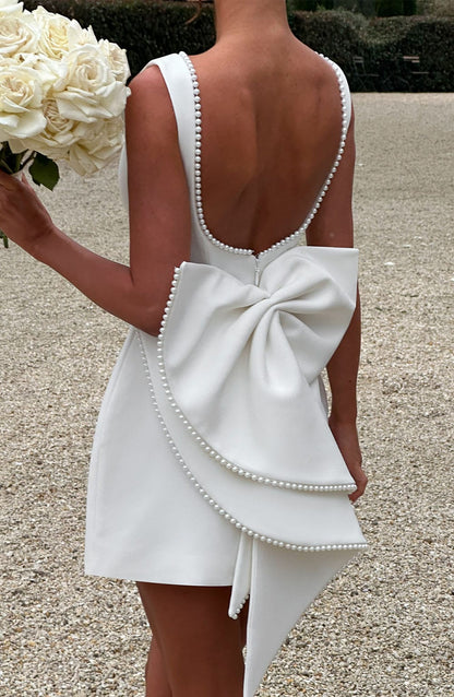 Damen Mini Kleid Strukturiert Hochzeitsgast
