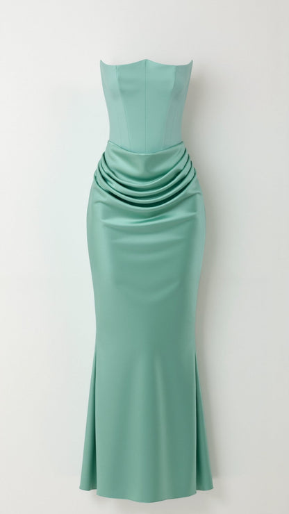 Damen Säulenmaxikleid Hochzeitsgästekleid Lang
