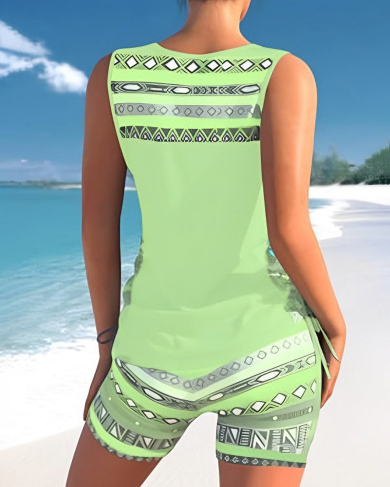 Norvielle Damen Tankini Badeanzug Set