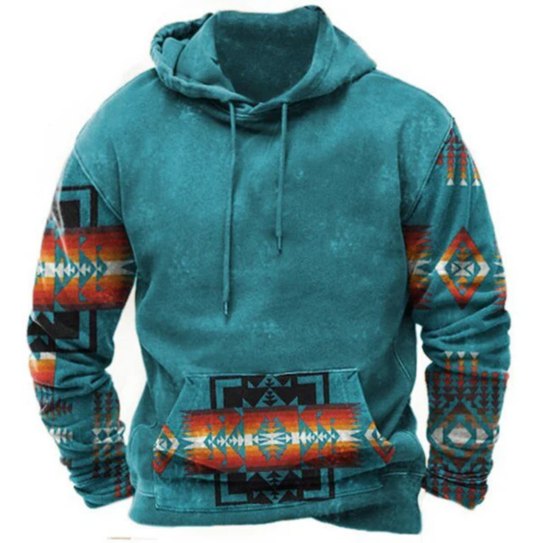 Herren Hoodie Langarm mit Kängurutasche Lässig Grau
