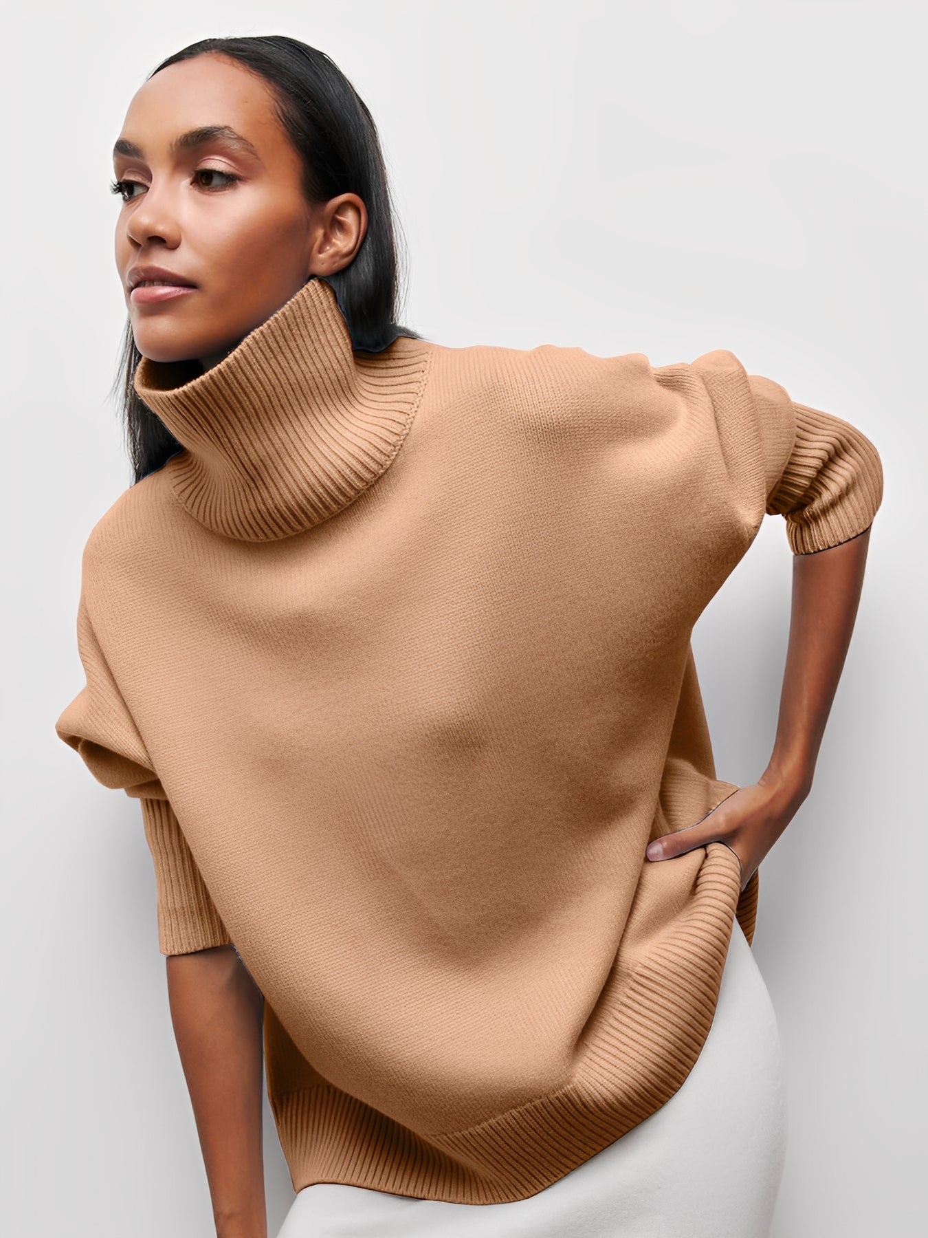 Damen Rollkragenpullover Warmhalter