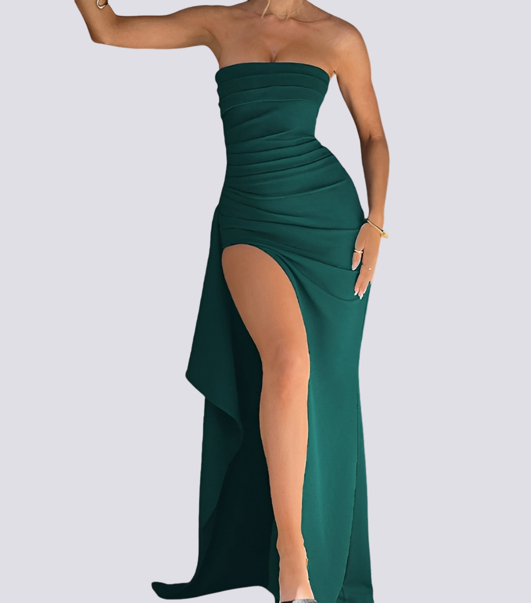 Damen Maxikleid Gedrehtes Design Lang