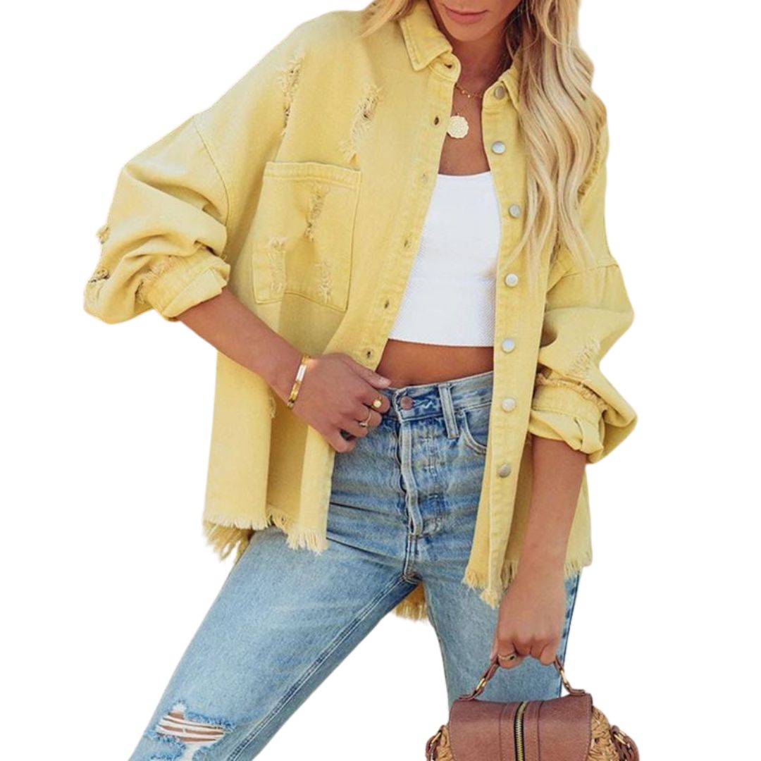 Damen Jeansjacke Used Look Denim