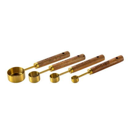 Edelstahl Messlöffel-Set Goldfarben