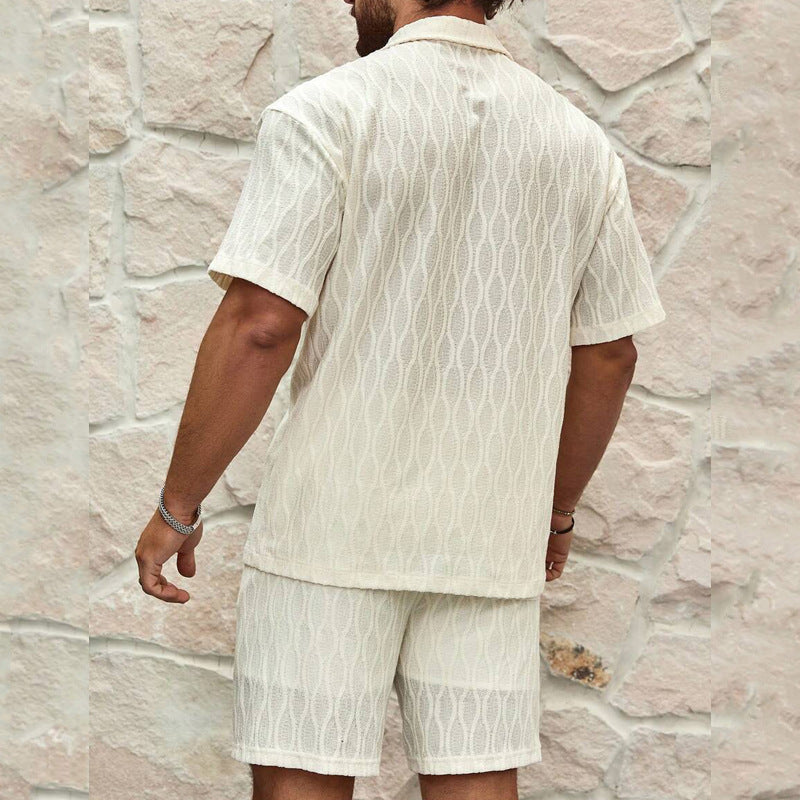 Herren Sommer Set Hemd Shorts