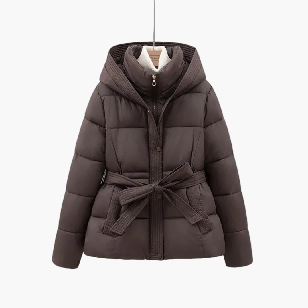 Damen Winter Pufferjacke Gürtel Warmes Futter
