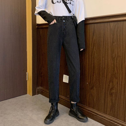 Damen Skinny Jeans Hochtaillierte Norvielle Dekorativ