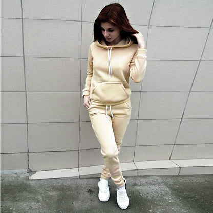 Damen Sportanzug Set Hoodie Jogginghosen Bequem Norvielle
