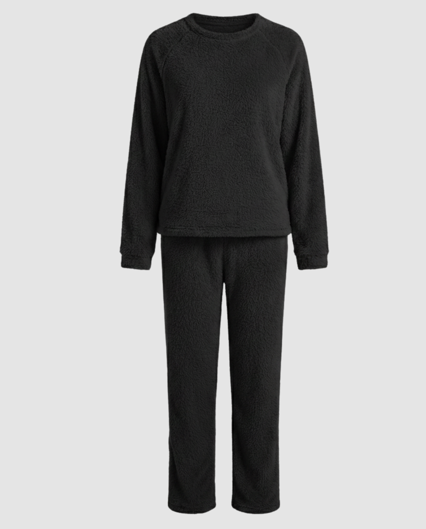 Fleece Pyjama Damen Kuschelig Weich Grau