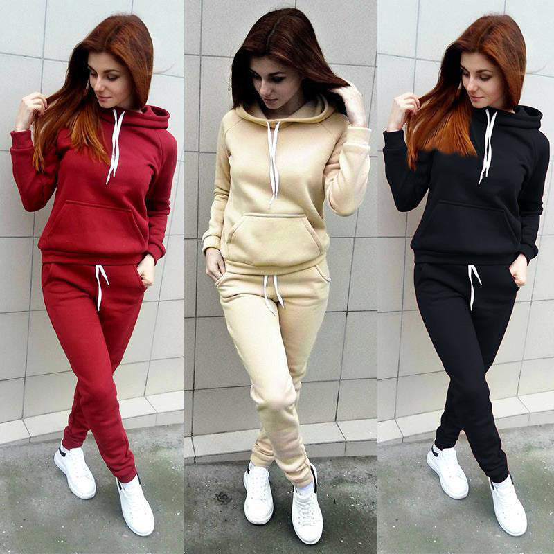 Damen Sportanzug Set Hoodie Jogginghosen Bequem Norvielle - Norvielle