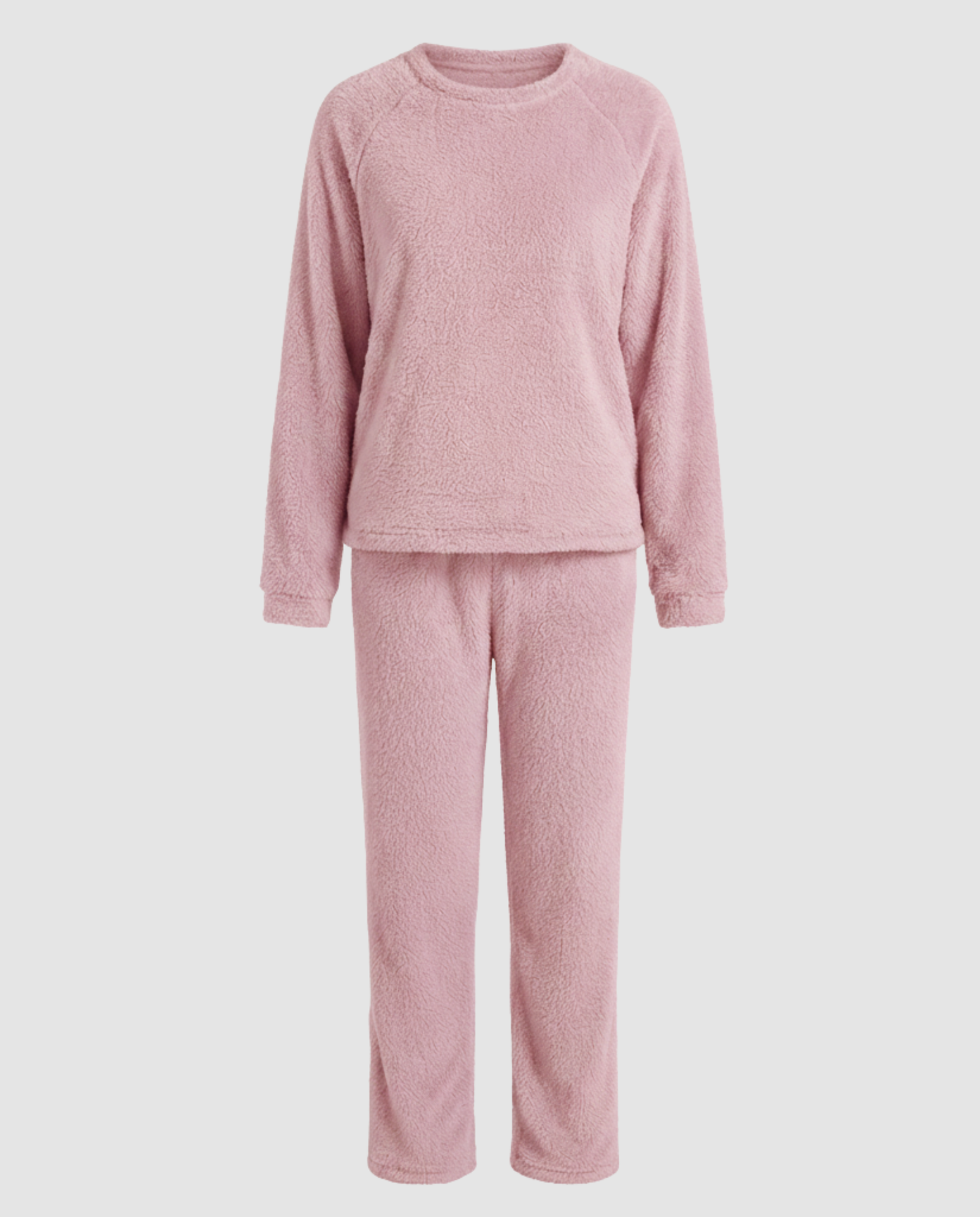 Fleece Pyjama Damen Kuschelig Weich Grau