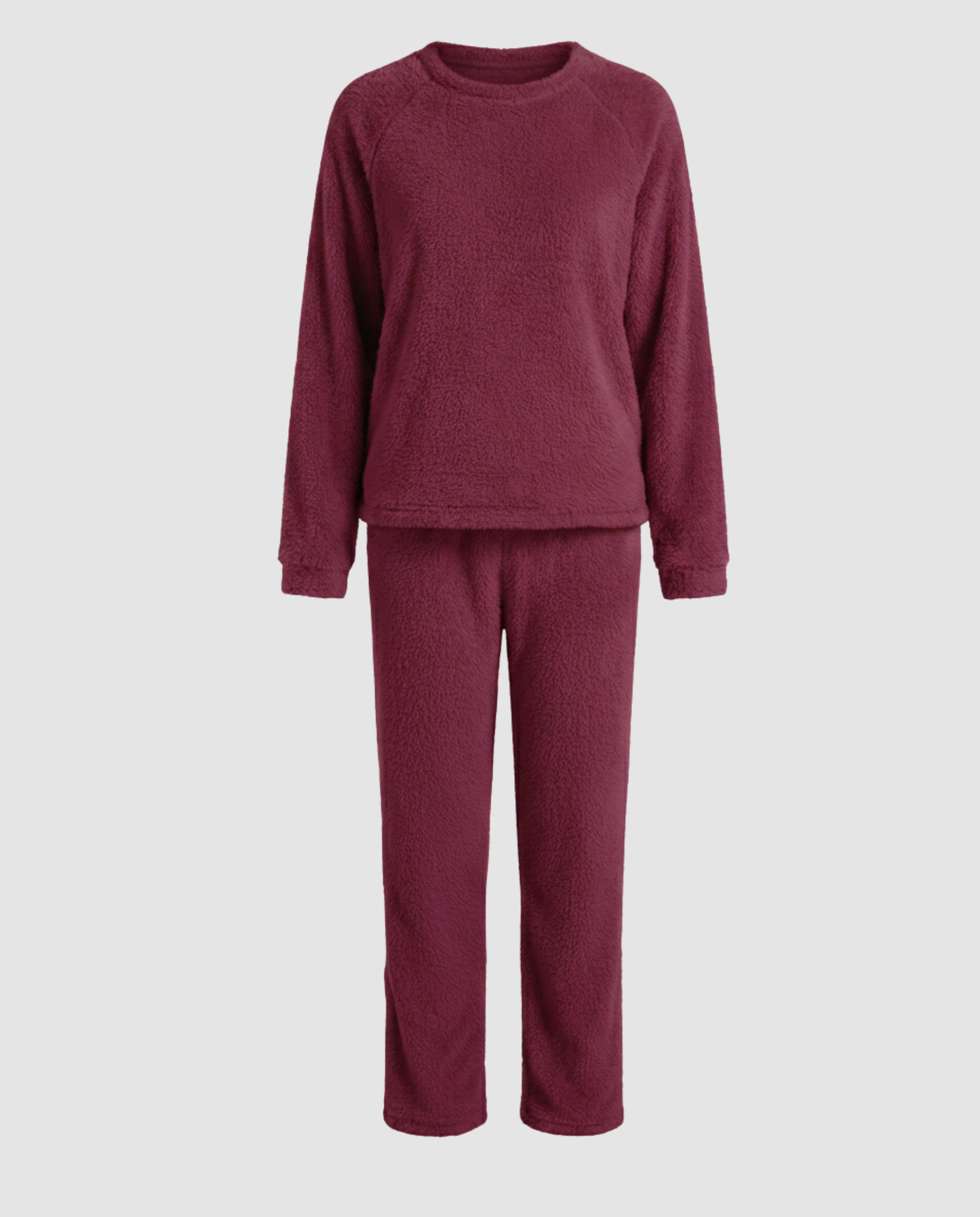 Fleece Pyjama Damen Kuschelig Weich Grau