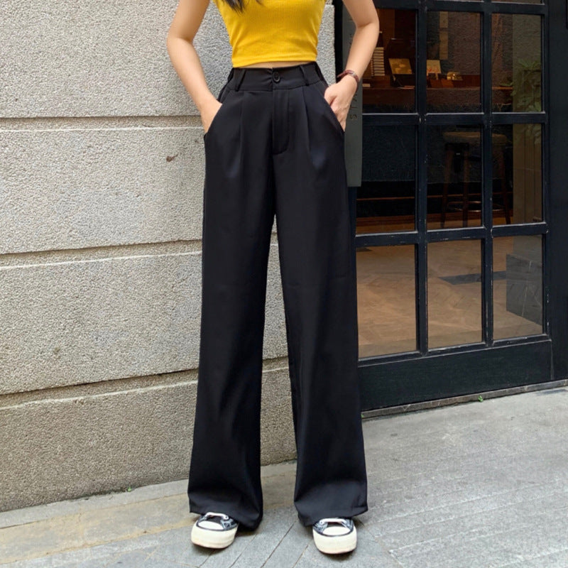 Damen Langarmshirt Cropped mit weiten Ärmeln Schwarz - Norvielle